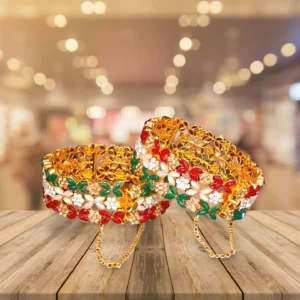 Pair Kara Big Stone Style Multi Color