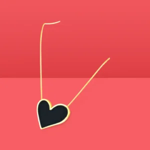 Chain Locket Heart Black