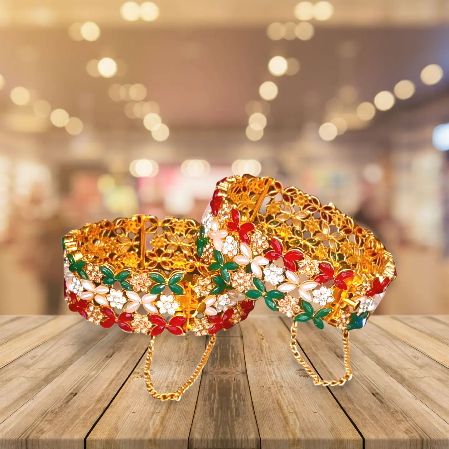 Pair Kara Big Stone Style Multi Color - Image 2