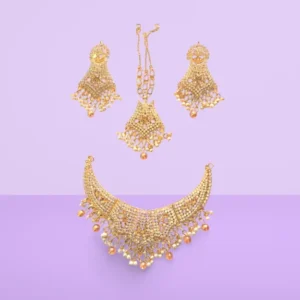 Bridal/Party Set White Style Gold with Zircon 1 Set Price