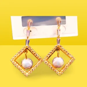 Square Style China Gold Earrings