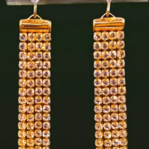 Long Style China Gold Earrings