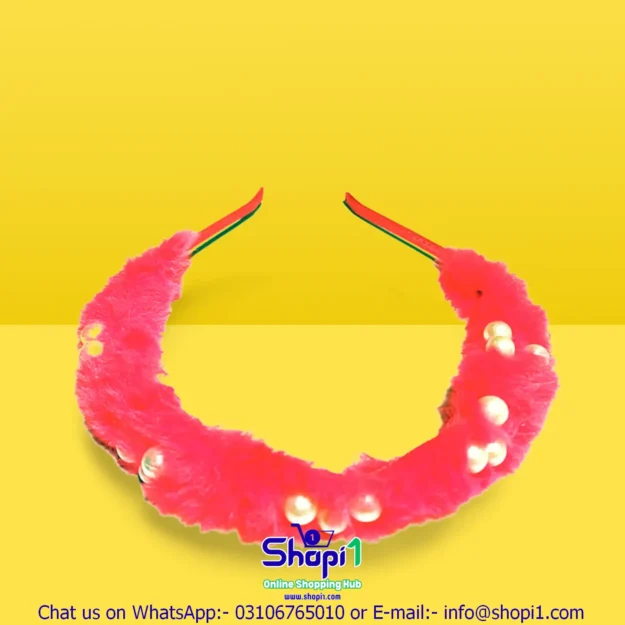 Hair Band Pearl Fluffy Silki Shinny - Image 2