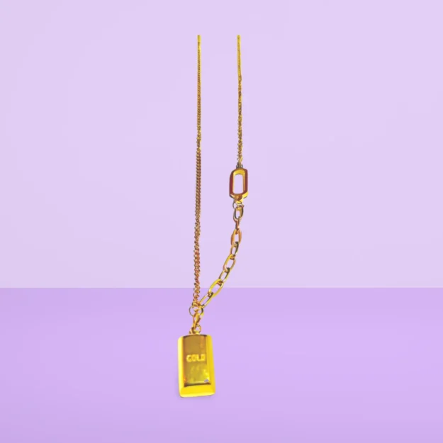 Chain Locket Gold Bar