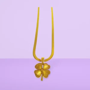 Chain Locket Gold Flower