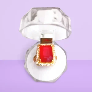 Sqare Zircon China Gold Ring