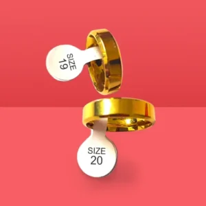 Gents Ring 1 Pair 2 Sizes 19", 20" Gold Color